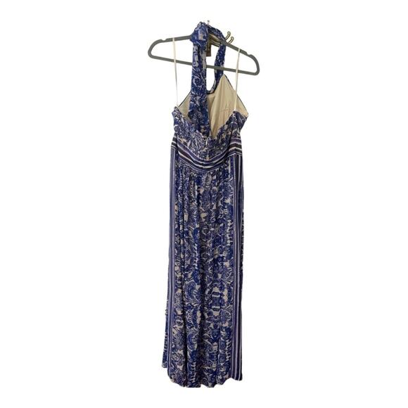 Eliza J Chiffon Maxi Dress Halter Floral Boho Formal Garden Party Elegant Sz 14 - Picture 3 of 16
